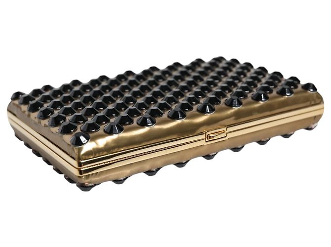 Dolce & Gabbana Clutch bifold in cristallo dorato per sera e feste da donna - vista 6