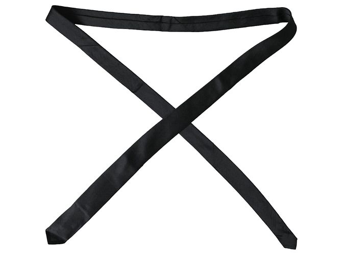 Dolce & Gabbana Black Solid % Silk Adjustable Tie - view 2