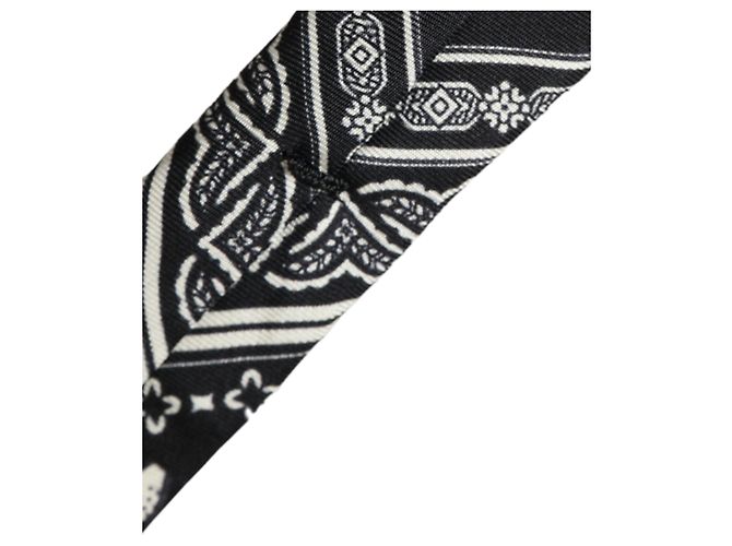 Dolce & Gabbana Black Patterned %Silk Adjustable Tie - view 6