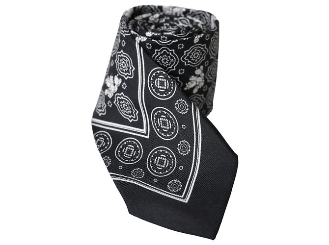 Dolce & Gabbana Dark Gray Patterned %Silk Adjustable Tie - view 2