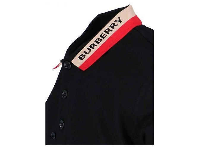 Burberry Gestreiftes Polohemd mit Logo - Ansicht 4