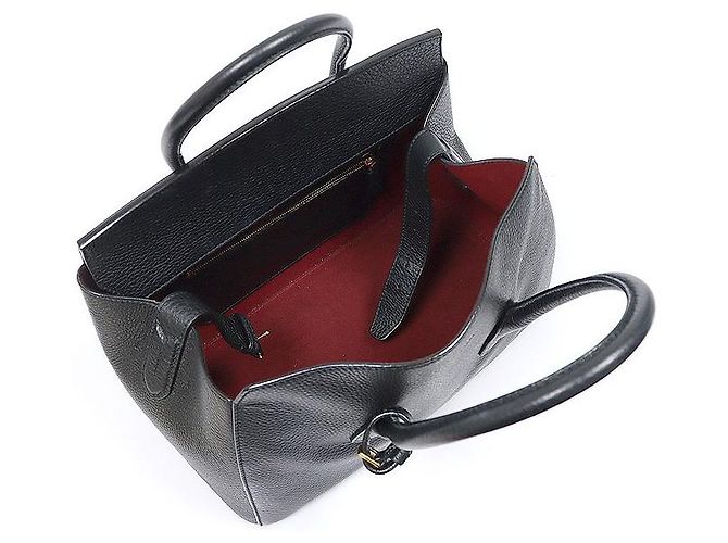 Bally Borsa Tote Media in Vitello Grana Nero - vista 5