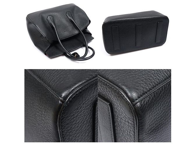 Bally Borsa Tote Media in Vitello Grana Nero - vista 6
