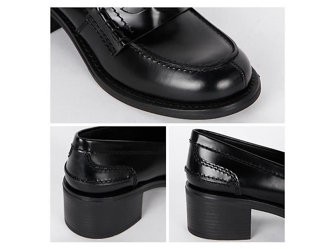Miu Miu Mocassini Penny in pelle spazzolata - vista 5
