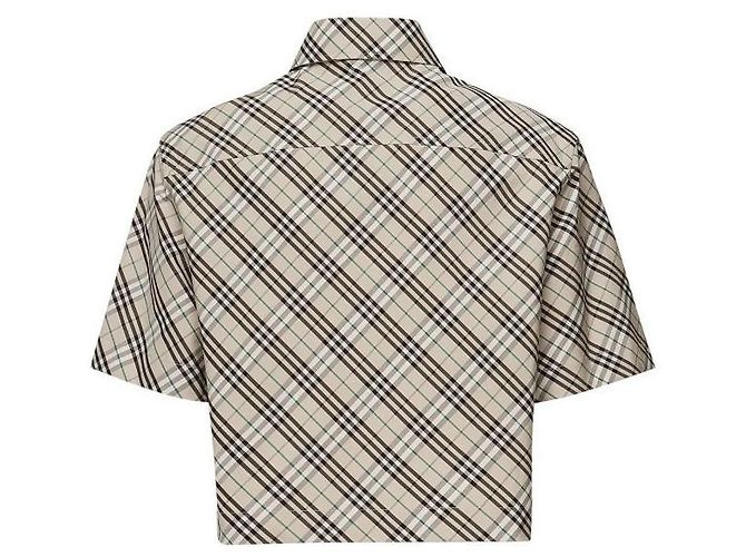 Burberry Camisa corta de cuadros de algodón - vista 4