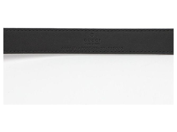 Gucci Ledergürtel mit GG-Schnalle Schwarz Antikmessing - Ansicht 6