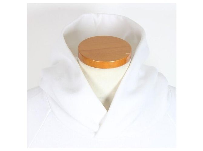 Balenciaga Kapuzen-Fleece-T-Shirt Weiß - Ansicht 4