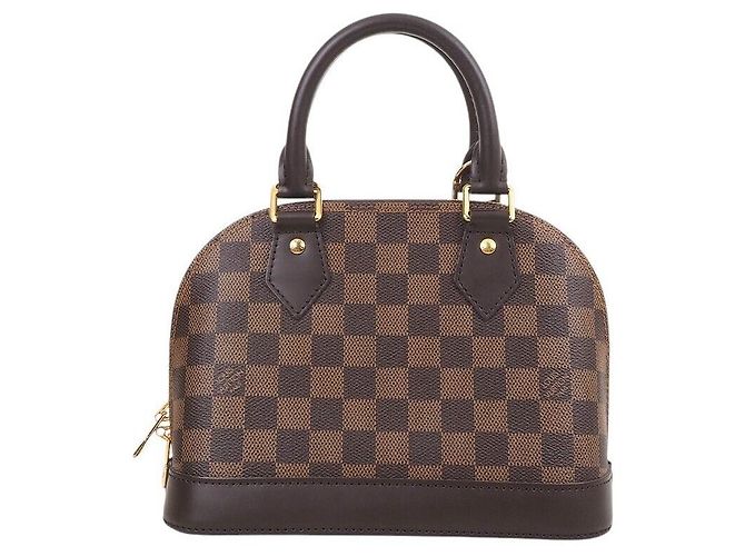 Louis Vuitton Alma BB Tasche Weiß Stoff - Ansicht 2