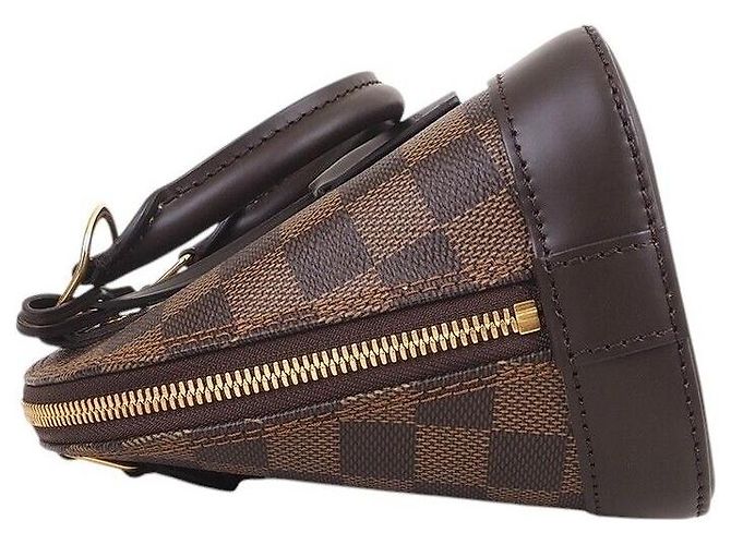 Louis Vuitton Alma BB Tasche Weiß Stoff - Ansicht 5