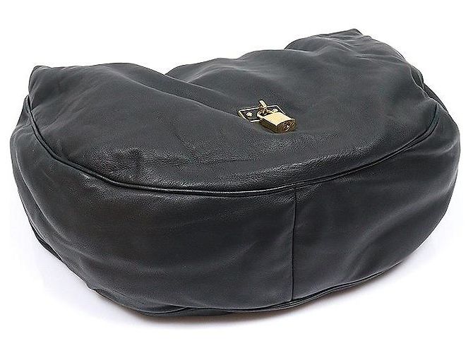 Loewe Borsa a tracolla hobo Cal Large Padlock in lambskin nero - vista 5