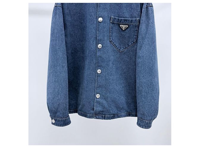 Prada Gesteppte Denimjacke mit Triangle-Logo Grade/XL] - Ansicht 3