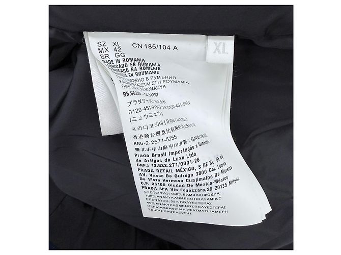 Prada Gesteppte Denimjacke mit Triangle-Logo Grade/XL] - Ansicht 6