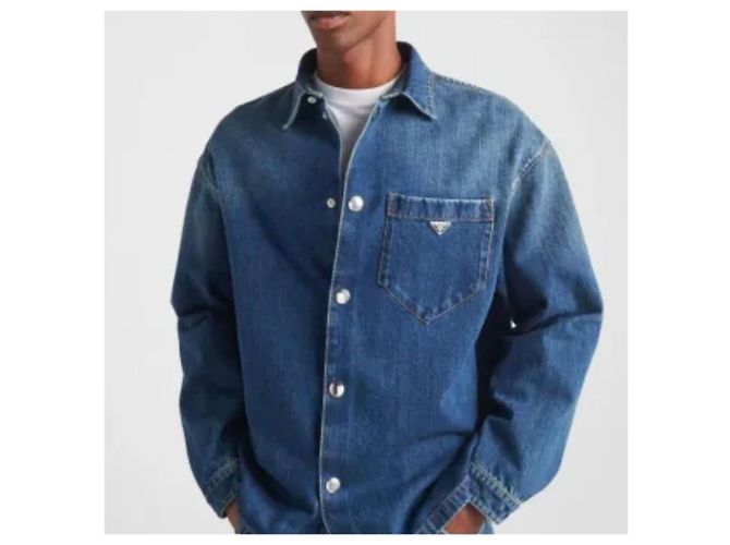 Prada Gesteppte Denimjacke mit Triangle-Logo Grade/XL] - Ansicht 7