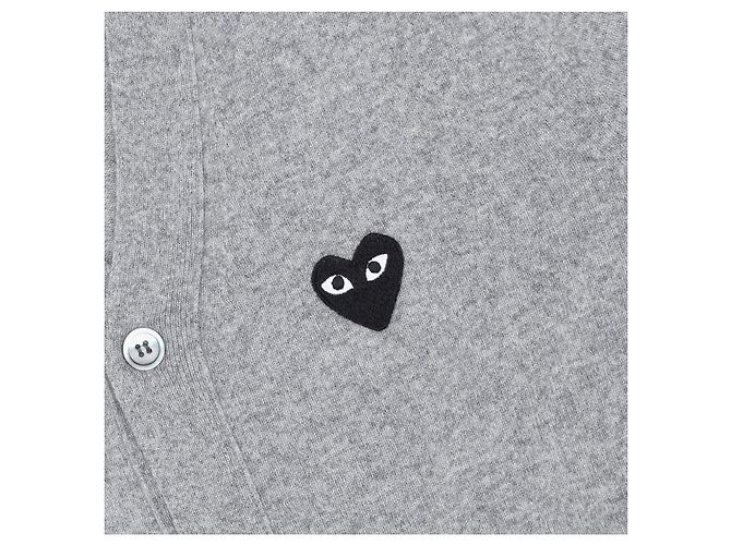 Comme Des Garcons Cardigan Cardigan mit schwarzem Herz-Patch - Ansicht 7