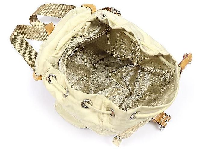 Prada Beige Pocono Nylon Bella Small Backpack - view 4
