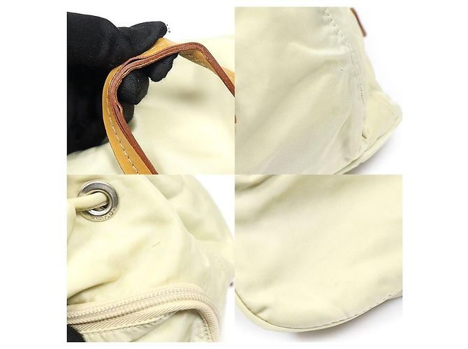 Prada Beige Pocono Nylon Bella Small Backpack - view 6