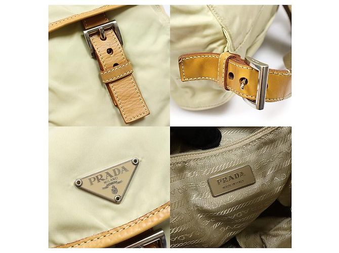 Prada Beige Pocono Nylon Bella Small Backpack - view 7
