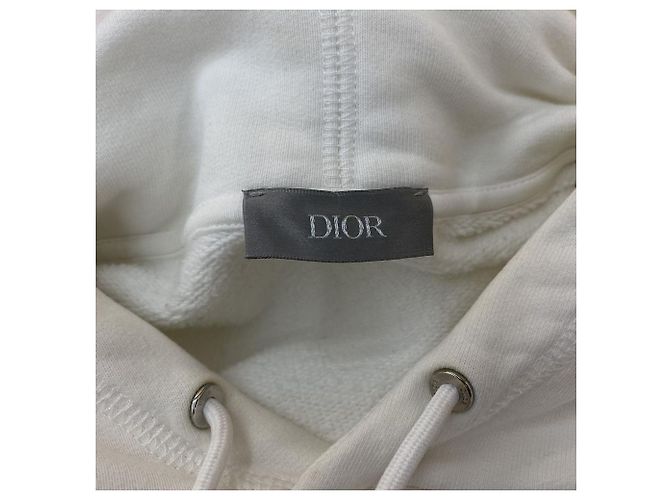 Dior Kapuzenpullover mit Schriftzug Ivory - Ansicht 13
