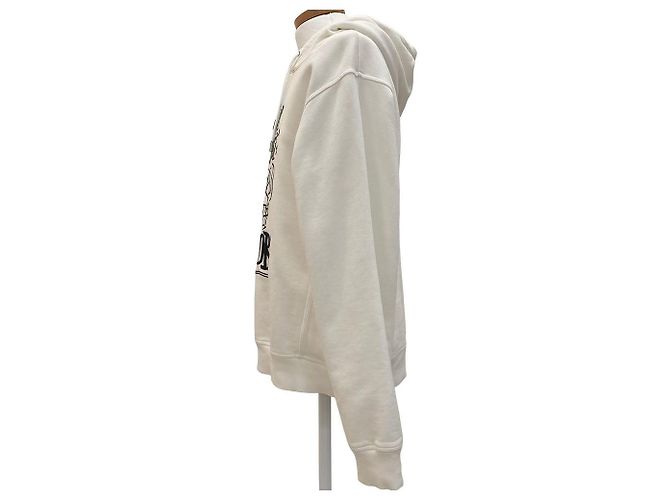Dior Kapuzenpullover mit Schriftzug Ivory - Ansicht 9