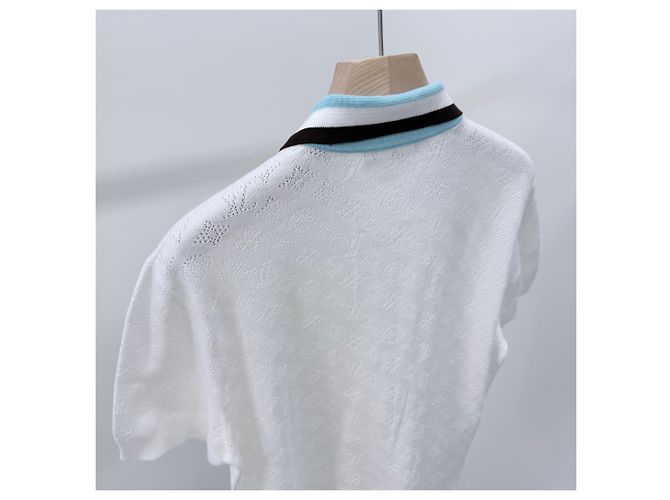 Louis Vuitton Polo a maniche corte monogramma White - vista 5