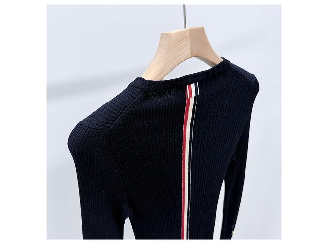 Thom Browne Wollstrick für Damen mit Drei-Streifen-Muster - Ansicht 2