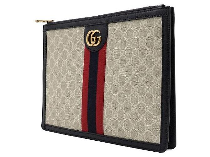 Gucci Clutch Portfolio Ophidia Navy Unisex - vista 2