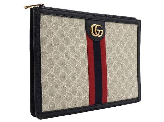 Gucci Clutch Portfolio Ophidia Navy Unisex - vista 3