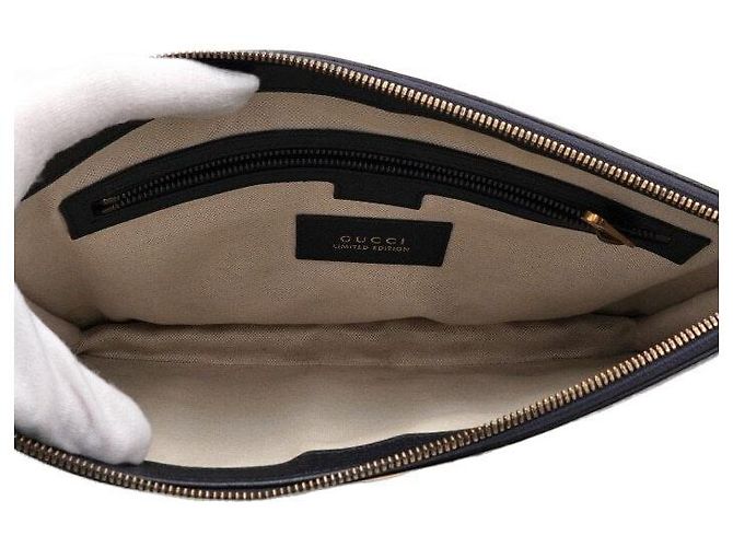 Gucci Clutch Portfolio Ophidia Navy Unisex - vista 5