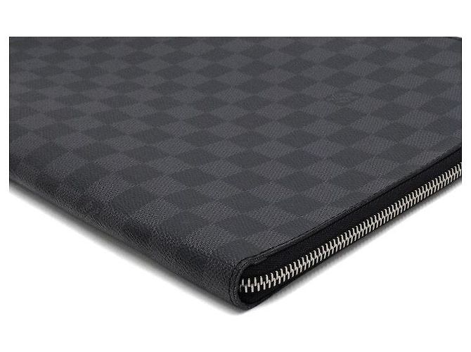 Louis Vuitton Borsa a pochette Graphite Damier Pochette Jour GM - vista 9