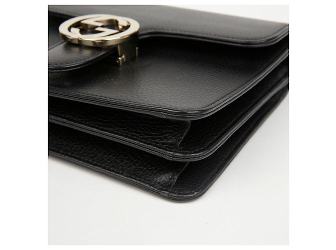 Gucci Borsa a catena Small Interlocking GG Nero Oro - vista 10
