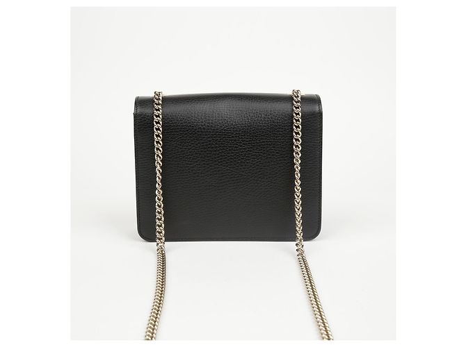 Gucci Borsa a catena Small Interlocking GG Nero Oro - vista 5