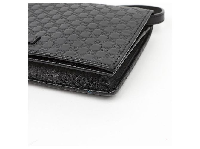 Gucci Borsa a Tracolla Mini Leather Microshima Nera - vista 6