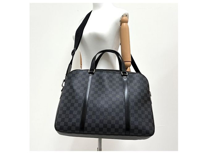 Louis Vuitton Borsa a spalla Yorn Damier Graphite - vista 4