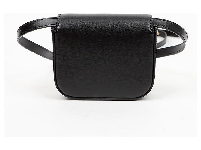 Céline Mini Cloud in vitello lucido nero - vista 3