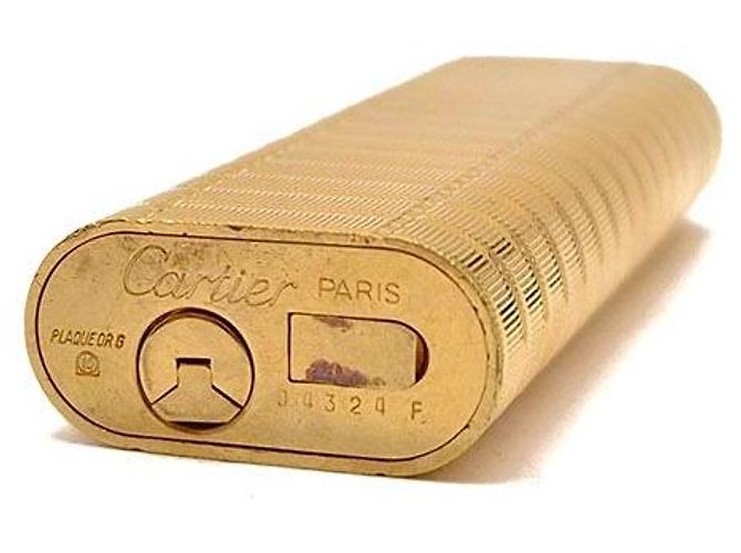 Cartier Accendino ovale placcato oro - vista 5