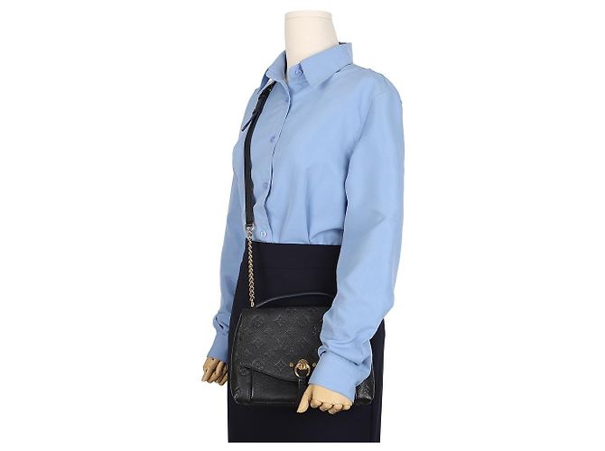 Louis Vuitton Borsa a mano e a tracolla Blanch in pelle Monogram Empreinte Nero - vista 12
