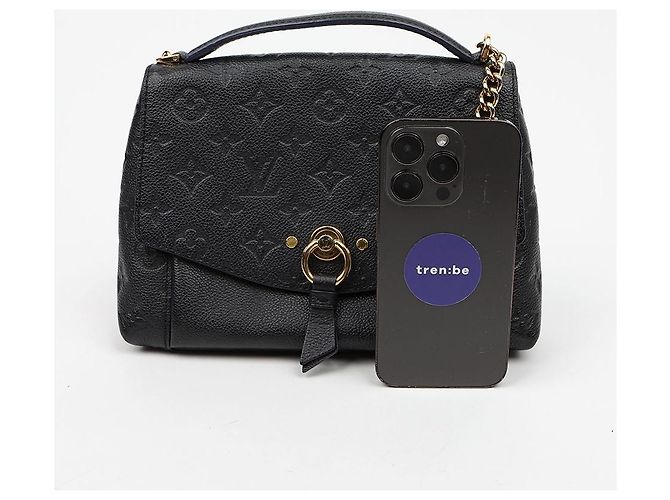 Louis Vuitton Borsa a mano e a tracolla Blanch in pelle Monogram Empreinte Nero - vista 9