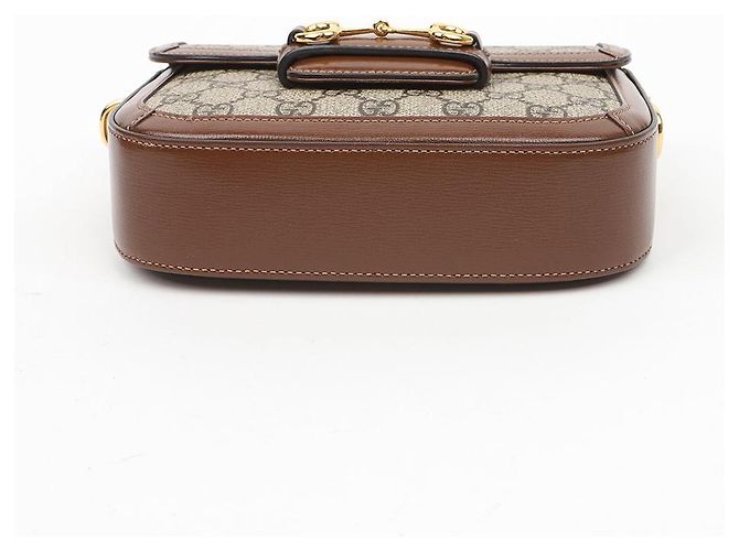 Gucci Mini Borsa Horsebit Marrone - vista 6