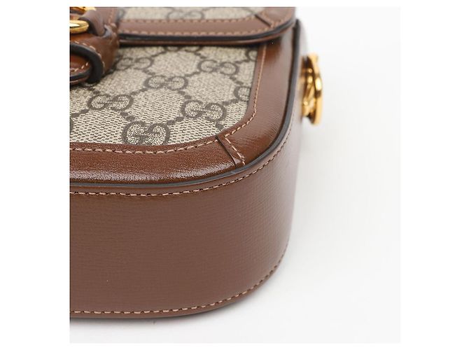 Gucci Mini Borsa Horsebit Marrone - vista 7