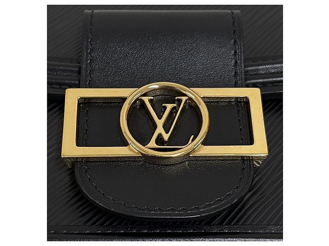 Louis Vuitton Mini Borsa a Tracolla Dauphine Épi Nera - vista 12