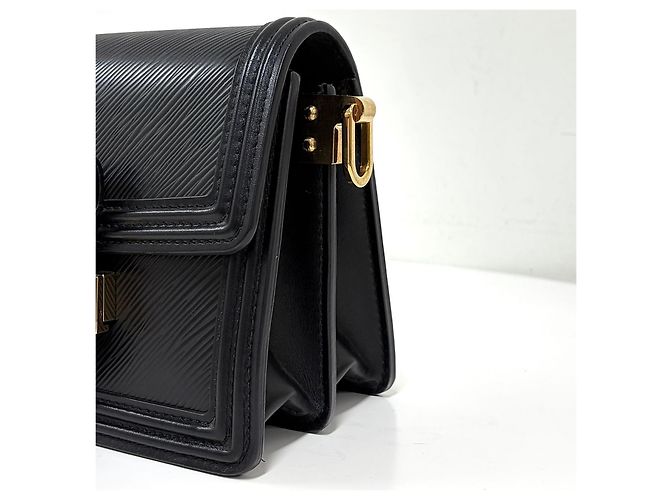 Louis Vuitton Mini Borsa a Tracolla Dauphine Épi Nera - vista 13