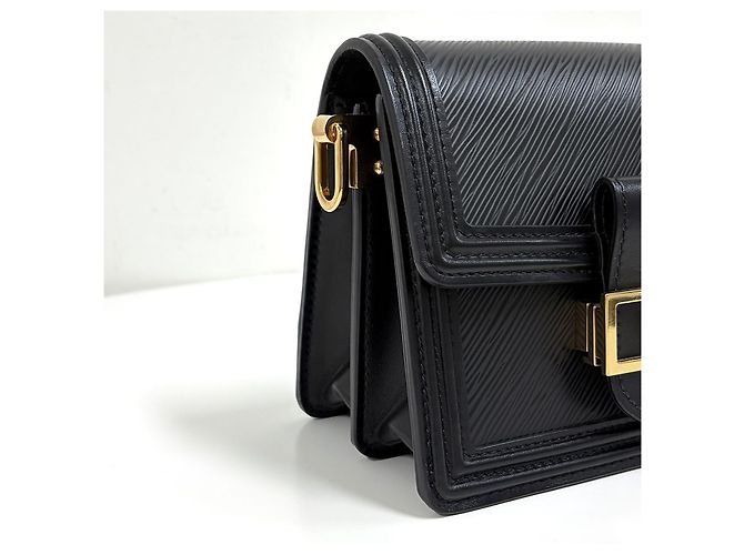 Louis Vuitton Mini Borsa a Tracolla Dauphine Épi Nera - vista 14