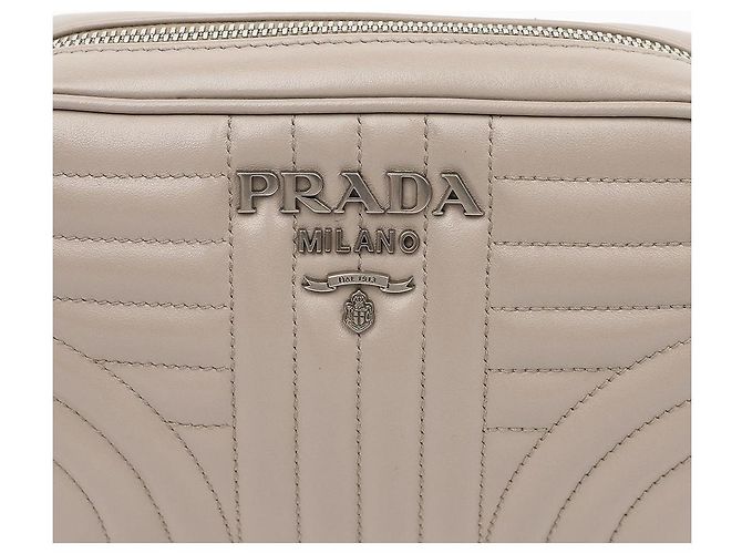 Prada Borsa a tracolla Gray Diagram Chain - vista 2