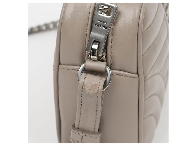 Prada Borsa a tracolla Gray Diagram Chain - vista 6