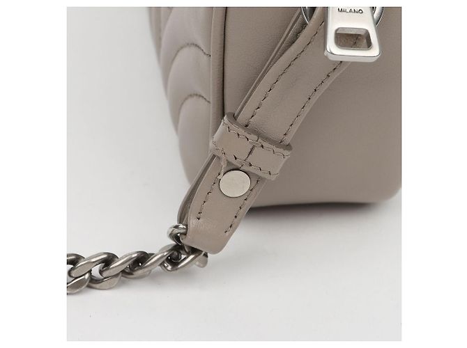 Prada Borsa a tracolla Gray Diagram Chain - vista 7