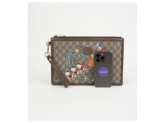 Gucci Pochette Clutch Donald Duck Brown - vista 16