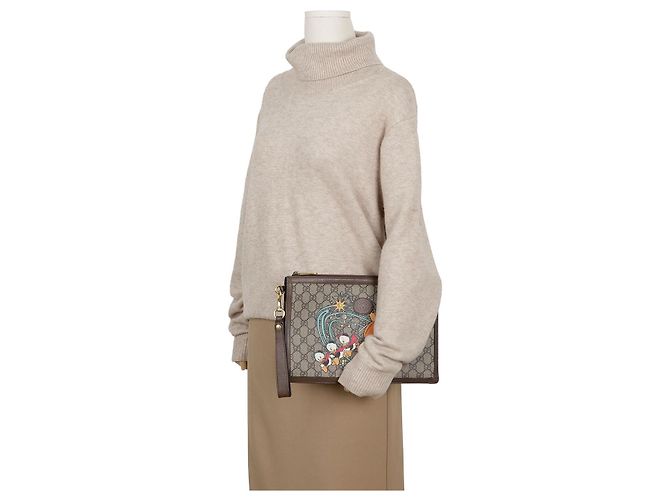 Gucci Pochette Clutch Donald Duck Brown - vista 17