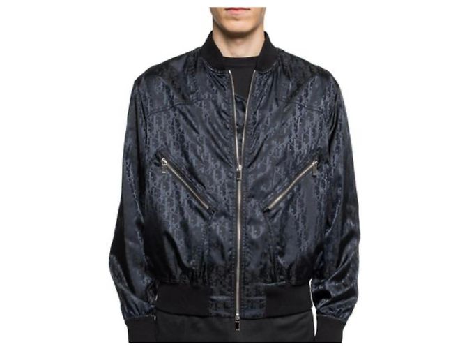 Dior Giacca Bomber Oblique Nera - vista 7