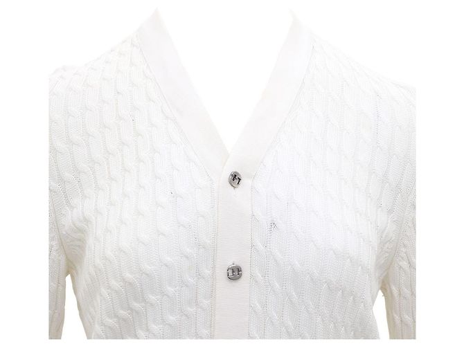 Salvatore Ferragamo Weißer Strickcardigan mit Knöpfen - Ansicht 2