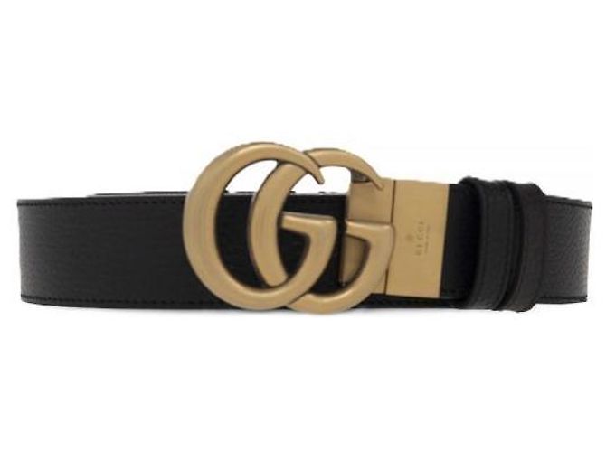 Gucci Double Buckle Reversible Leather Belt - view 2